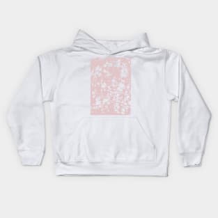 Blush Pink White Spilled Paint Mess Kids Hoodie